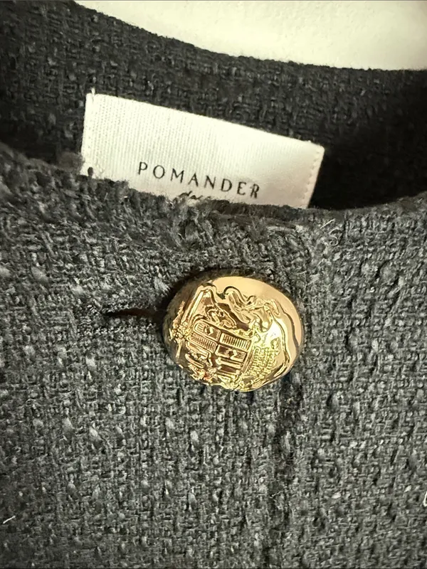 Tuckernuck POMANDER PLACE Black Tweed Jennings Jacket Large - Image 7
