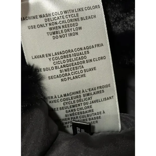 Levi's All Over Faux Fur Black Coat Size XL - Image 7