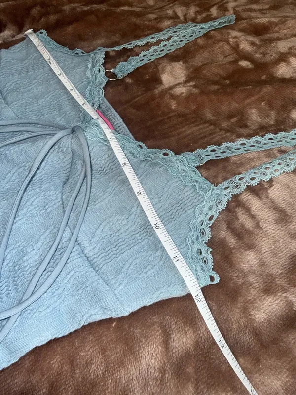 Edikted Blue Lace Top - Image 5