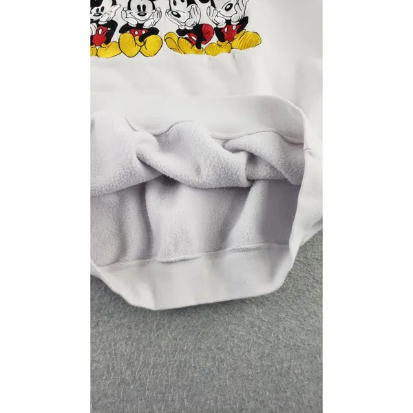 Vintage Mickey Mouse Embroidered Crewneck Sweatshirt Sz XL White Disney Catalog - Image 9