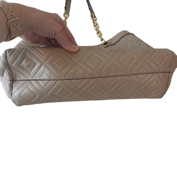 Tory Burch Fleming Quilted Soft‎ Tote Blush Pink Nude Chain Bag - Image 9