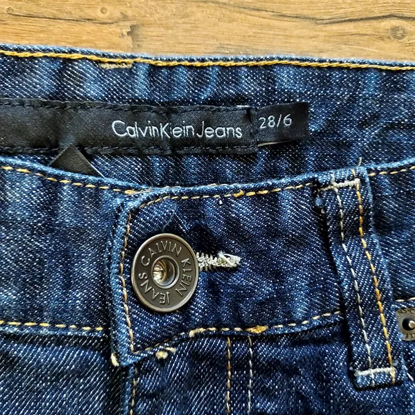 Vintage Inspired Retro Calvin Klein Dark Flare Jeans 6 preppy classic designer - Image 3