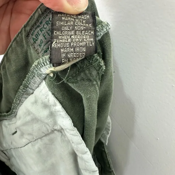 Abercrombie & Fitch Chino Shorts Womens 8 Green Raw Hem Cotton Gorp‎ Vtg Y2K - Image 7