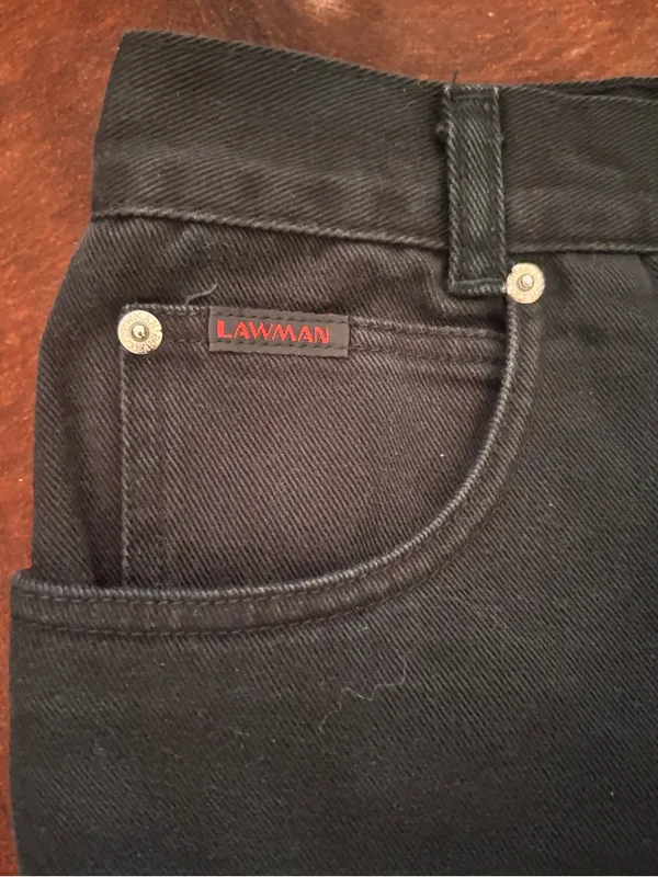 Vintage‎ Lawman black denim jeans size 25 - Image 4