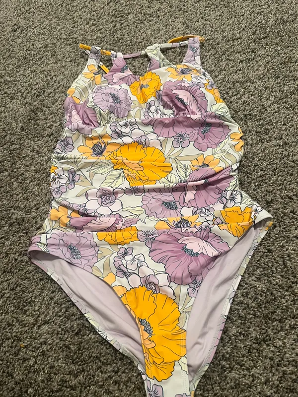Women's Halter Lace Up Back One Piece Swimsuit Padde... - Image 9