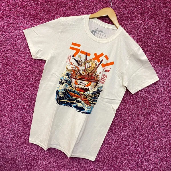 Ramen at sea beige Tshirt size medium - Image 3