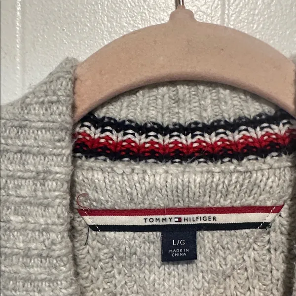 Tommy Hilfiger cozy‎ cardigan size L grunge eclectic grandpa - Image 3