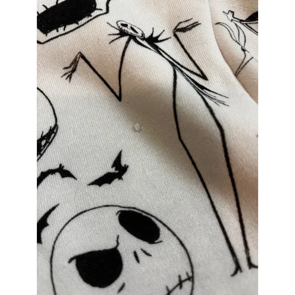 Disney Sweatshirt The Nightmare Before Christmas Cream Jack Skellington NWT Flaw - Image 11