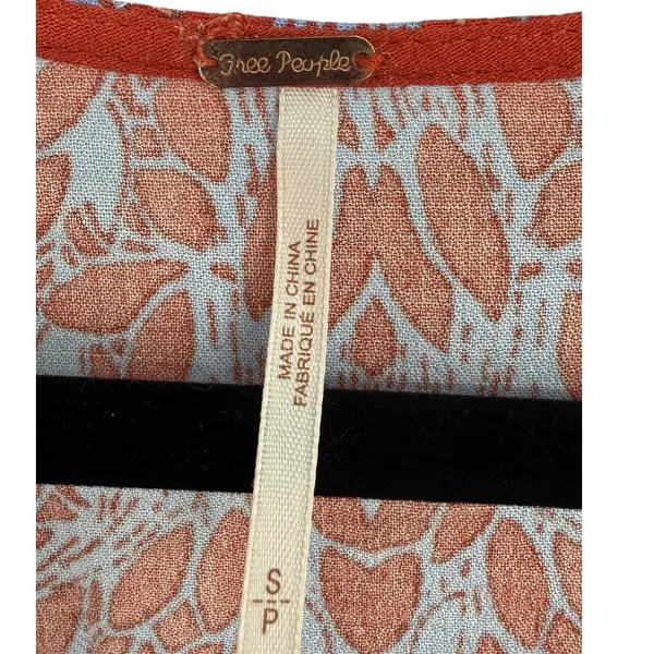 Free People Birds of A Feather Boho V-Neck Balloon Sleeve Blouse Top Size Small‎ - Image 3
