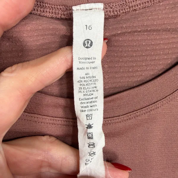 Lululemon Size 16 Swiftly Tech Long Sleeve 2.0 Soft Cranberry Activewear Top - Image 6