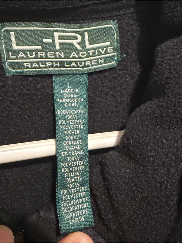 Y2K Lauren Ralph Lauren Active Leopard Quilted Fleece Jacket L - Image 4
