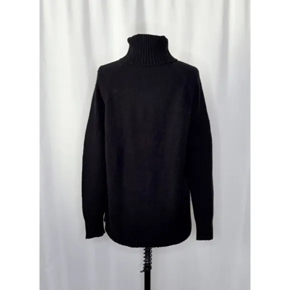 J. CREW Turtleneck Sweater Supersoft Yarn Solid Black Wool Alpaca Knit X-Small - Image 9