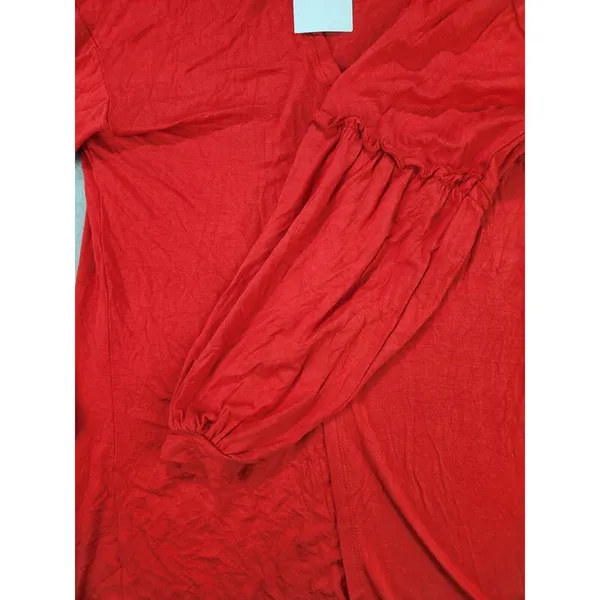 New Womens Red Wisconsin Badgers‎ Bubble Sleeve Cardigan Sweater Shirt MEDIUM - Image 11