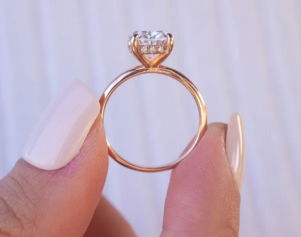 Size 4.5 Oval Modern Gents Diamond Ring - Image 2