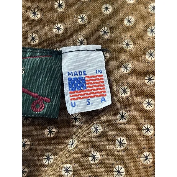 VTG Orvis 90s Tapestry Vest Womens L Made USA Patchwork Folk Angel Stars - Image 6