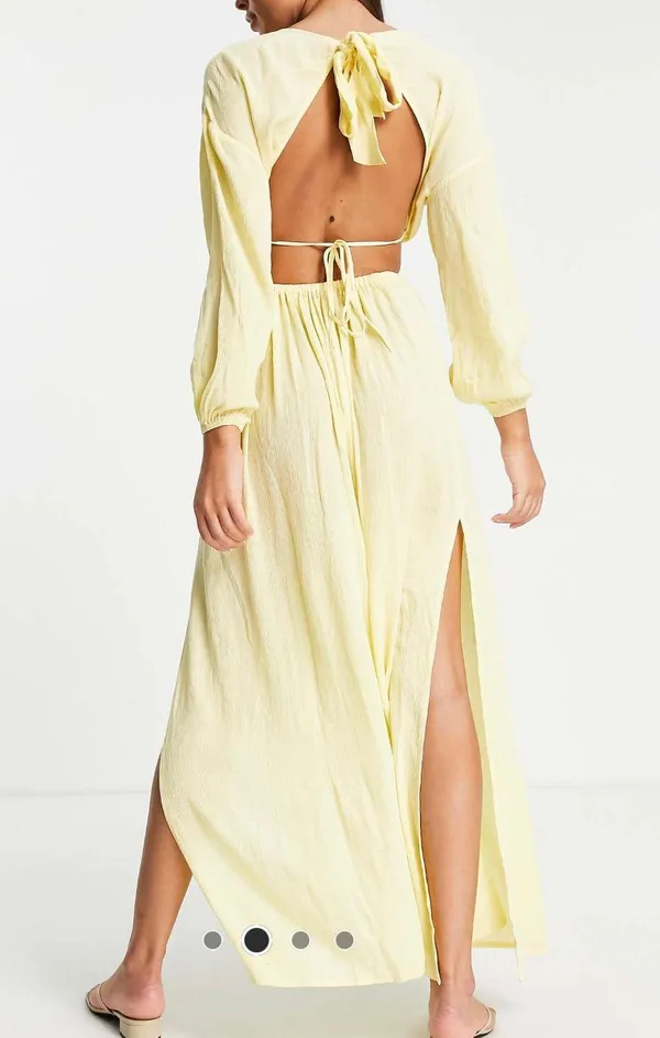 Maxi Dress Yellow Size 2 - Image 2