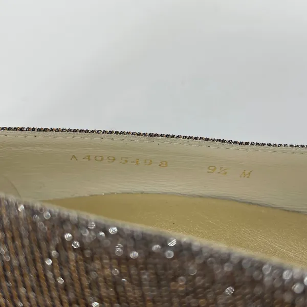 Stuart Weitzman Bronze Sparkle Peep Toe Bow Heels Evening Party‎ Shoes Formal - Image 8