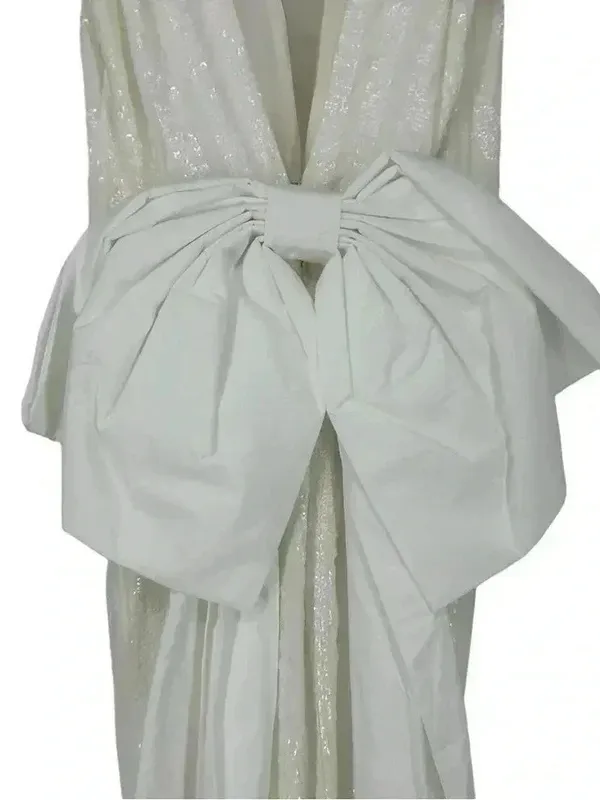 Rebecca Vallance Davina Bow Wedding Gown Ivory Mermaid Sequin Dress Sz 6 NWT - Image 16