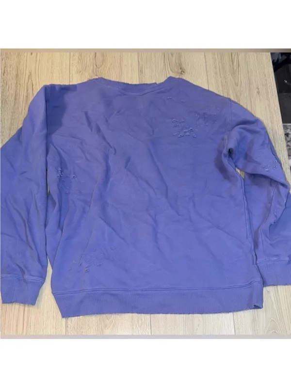 Victoria’s Secret pink purple distressed crewneck crew sweatshirt - Image 2