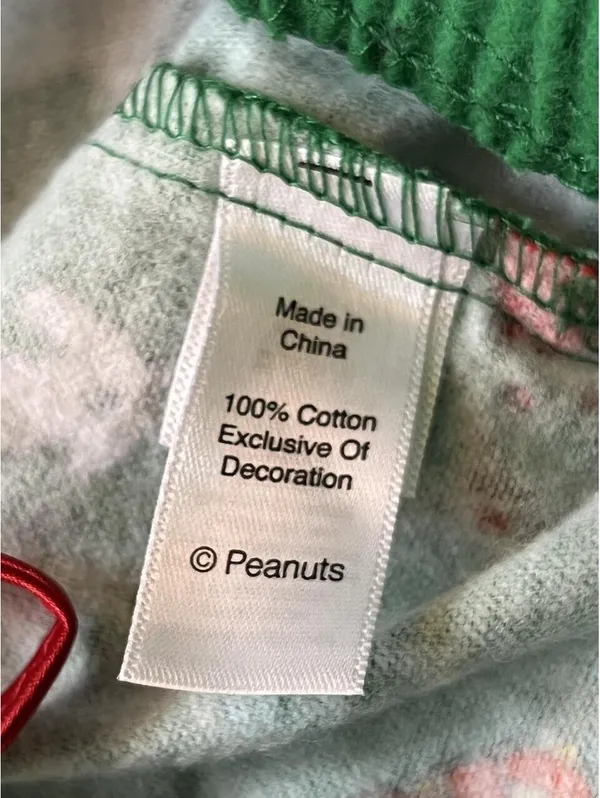 Peanuts Snoopy Christmas Cotton Pajama Set Green size XL 💚 - Image 6