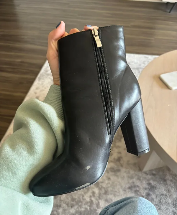 Black Booties Size 6 - Image 3