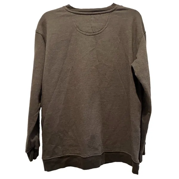 Natural Life Floral Graphic Grey Pullover Crewneck Sweatshirt Pockets Oversize S - Image 4