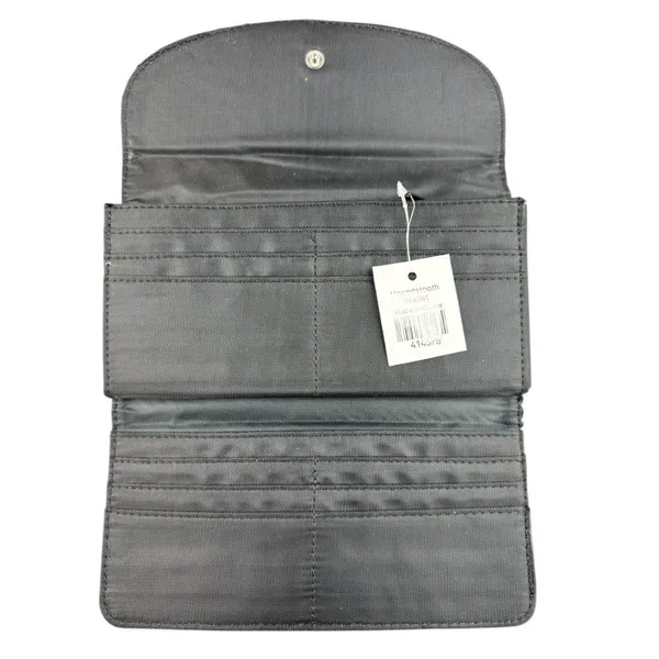 The Metropolitan Wallet Houndstooth Tri-Fold Organizer Black White‎ NWT 7.5x3.5 - Image 3
