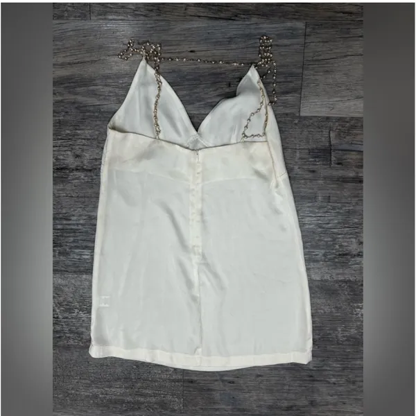 White pearl strap dress - Image 6