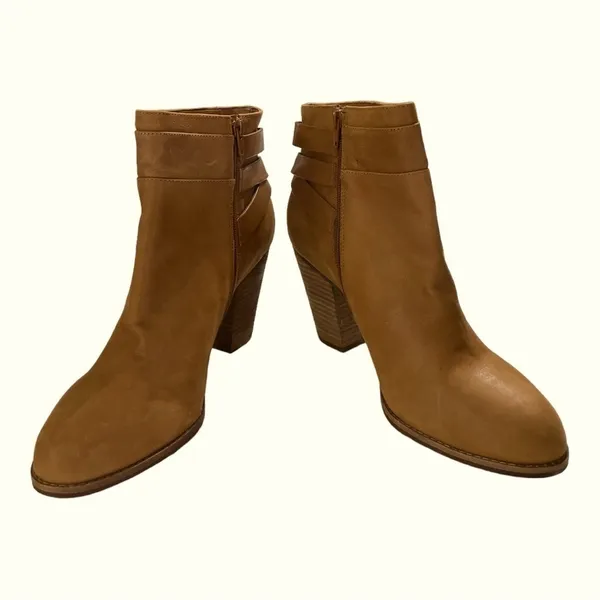 Gianni Bini wedge brown leather strappy wedge boots Size 12M - Image 7