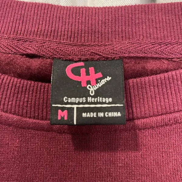 Campus Heritage Burgundy Crewneck Sweatshirt - Image 2