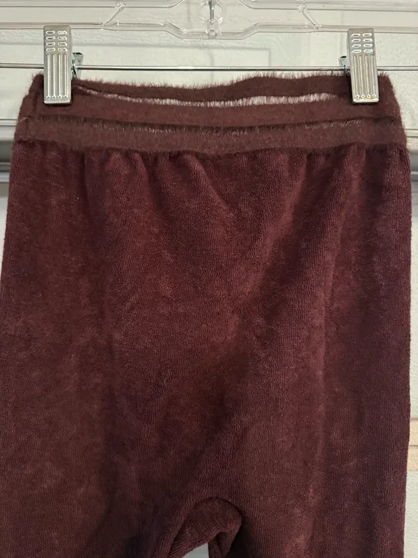 ALO Yoga Rib-Knit Split-Hem Track Pants in Deep Chocolate - Image 5