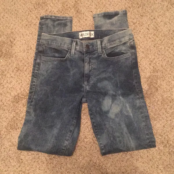 Wildfox Marianne Mid Rise Acid Wash Skinny Jeans Grunge Y2K Indie Sleaze Capsule - Image 3