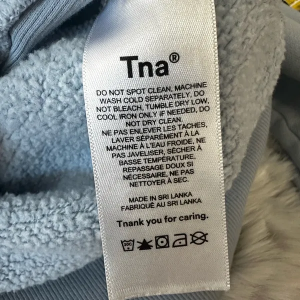 296 TNA Gray light blue hoodie med/large - Image 4