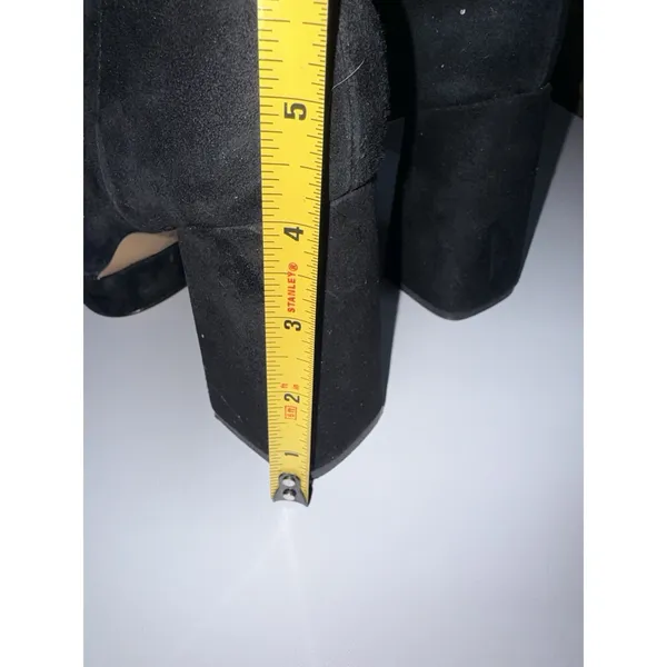 NWOB Vince Camuto‎ Penella Platform Bootie Black Faux Suede Leather Size 9 M - Image 6