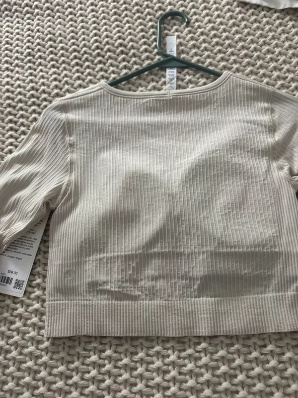 Lululemon Ebb to Street Cropped Long Sleeve - Image 4