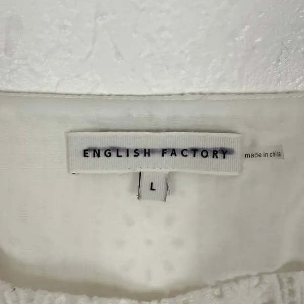 English Factory Eyelet Sleeveless Square Neck Maxi Dress in White Size Large - Image 7