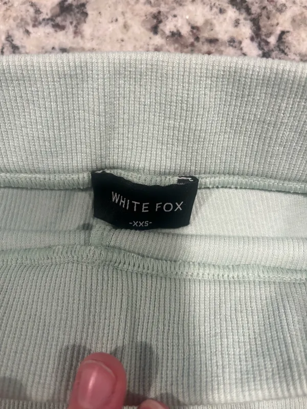 White fox Ribbed Shorts  - Image 4