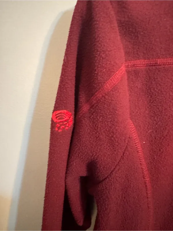 Mountain Hardwear Women’s Small Burgundy Full Zip Fleece Jacket Outdoor - Image 11