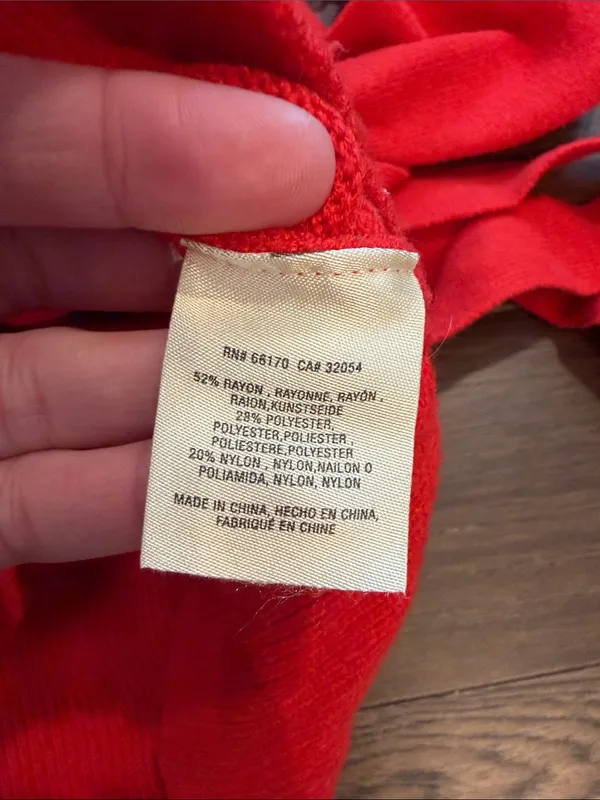Ett:twa by Anthropologie Red Sweater in Size Small with Tie Waist - C11-266 - Image 5
