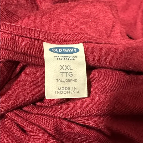 Old Navy maroon wrap dress size XXL Tall long sleeve knee length business - Image 5