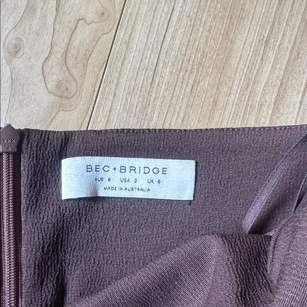 bec + bridge Chocolate Strapless Dress - Image 2
