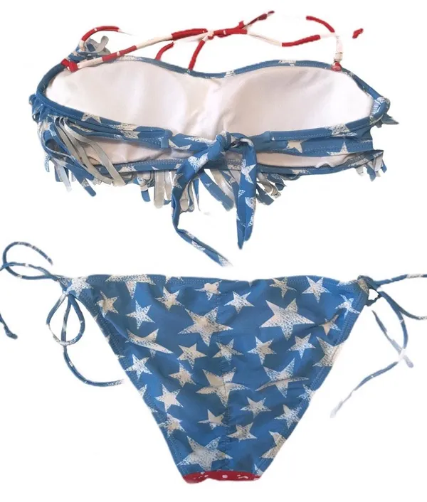 Stars & Stripes 2 piece Bikini-Sz Small - Image 2