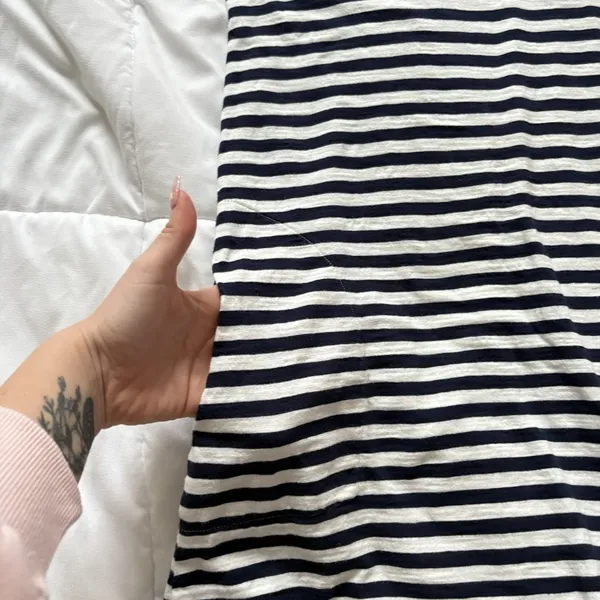 Womens Size Small White Striped Tank Midi Dress‎ Pockets Summer Beach Classic - Image 6