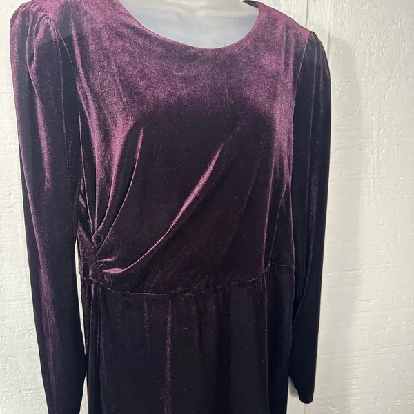 CALVIN KLEIN Women’s Burgundy Dress Size Medium EUC - Image 4