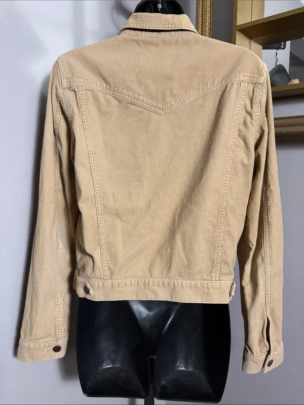 Abercrombie & Fitch Medium Tan Corduroy Jean Jacket - Image 2