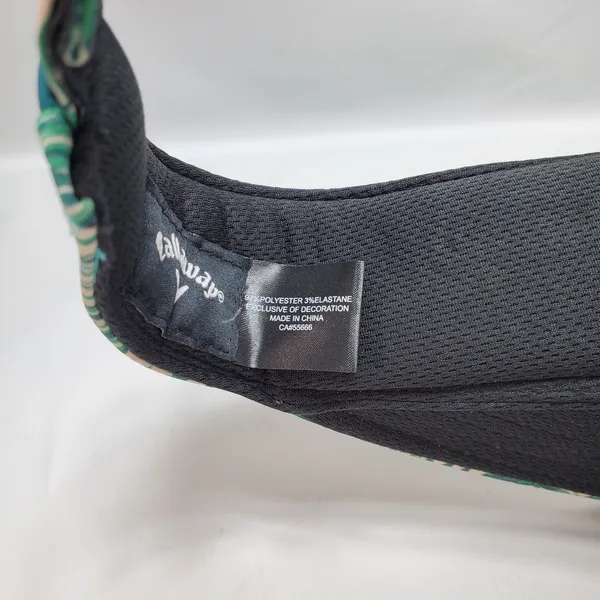 Callaway Visor Hat Strap Back Women's Tropical Floral Green Golf New NO TAGS - Image 2