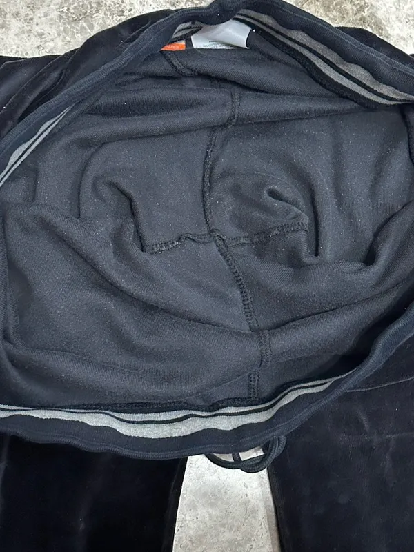 Vintage Nike Black Velour Sweatpants Medium M 8.5” Rise Track Pants Y2K - Image 7