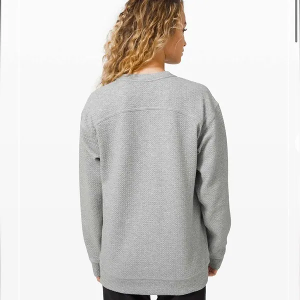 Lululemon Athletica All Yours Crew Bubble Dot Heather Core Grey Cream Size 6 - Image 5