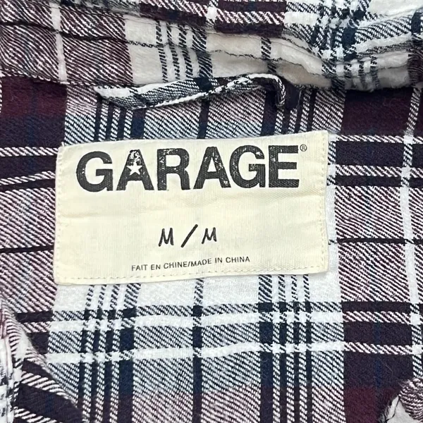 Garage Grunge 90s Inspired Lightweight Flannel Soft EUC Sz M Plaid Y2K Nostalgia Cotton - Image 3