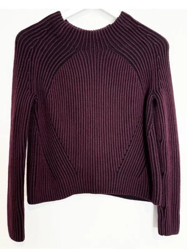 Athleta Rockland Sweater Size XXS‎ Black Auberge Rib Knit Gorpcore Cabin Slouchy - Image 2